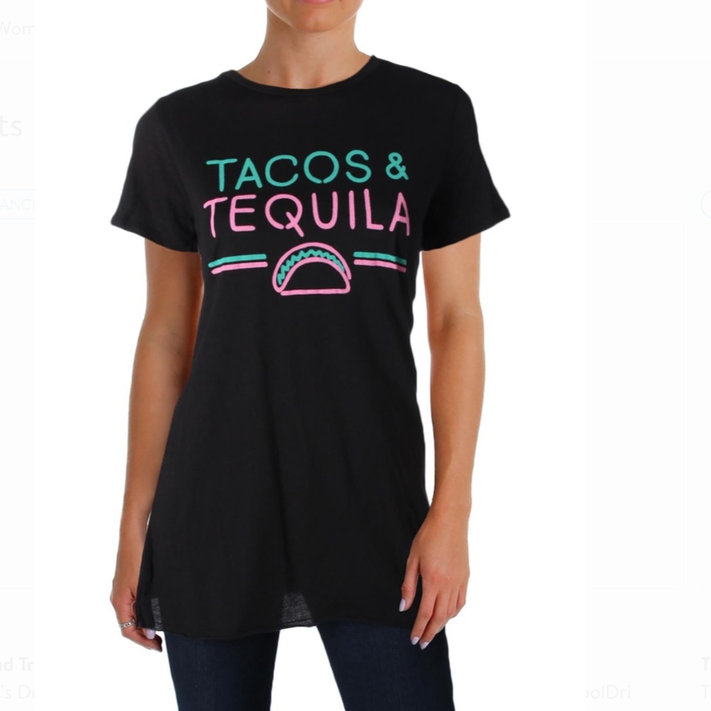 Michelle by Comune Womens Tacos Graphic Short Slee